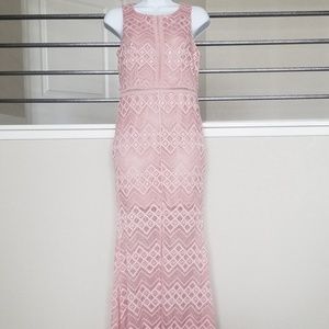 Fancy Crochet/Lace Pink Dress Medium